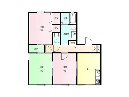 ファミール21 A(3DK/2階)の間取り写真