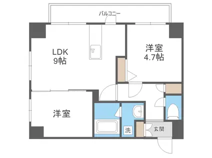 S-FORT福住 (2LDK/10階)の間取り写真