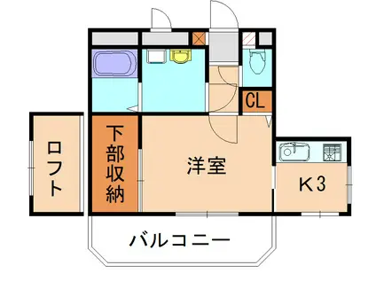 リバーサイドMIII(1K/5階)の間取り写真