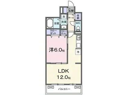 グレース ローズ(1LDK/3階)の間取り写真