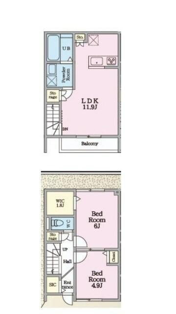 F&FII(2LDK/2階)の間取り写真