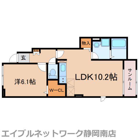 メゾン・ド・プラージュ(1LDK/1階)の間取り写真
