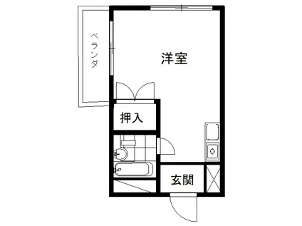 セントラルメゾン(ワンルーム/4階)の間取り写真