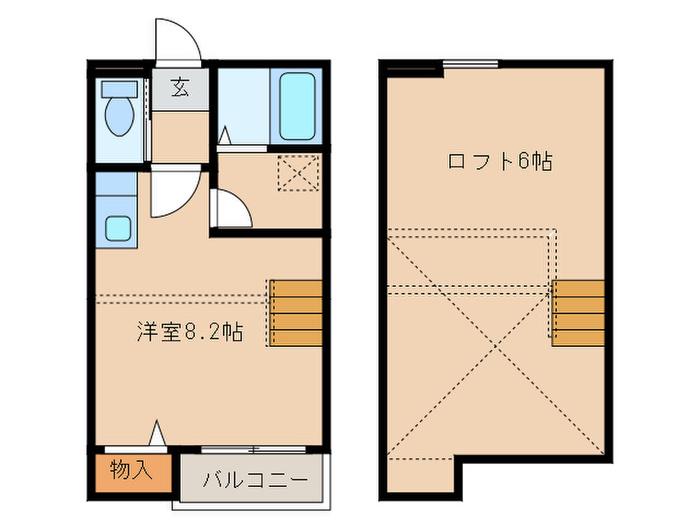 CALM矢田(ワンルーム/1階)の間取り写真