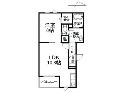 太陽ホーム(1LDK/3階)の間取り写真