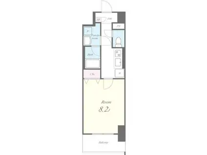 ウィステリアフロリバンダ(1K/2階)の間取り写真