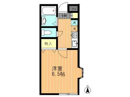 パール・レジデンス(1K/1階)の間取り写真