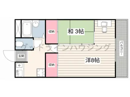 ラフェスタ加東(1LK/3階)の間取り写真