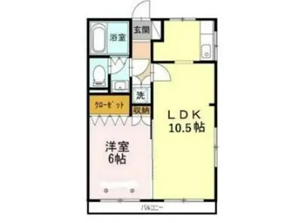 第2上原ハイツ(1LDK/1階)の間取り写真