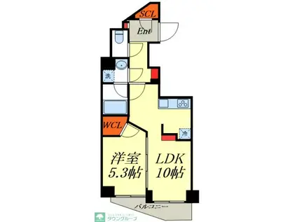 アイル両国参番館(1LDK/14階)の間取り写真