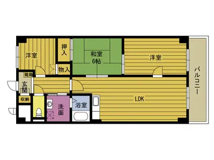 トレジャー石垣(3LDK/2階)の間取り写真