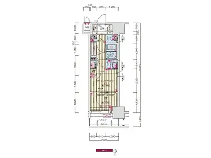 プレサンスジェネ新栄町駅前 葵(1DK/9階)の間取り写真