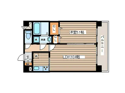 グランジュールマンション高砂駅前(1LDK/9階)の間取り写真