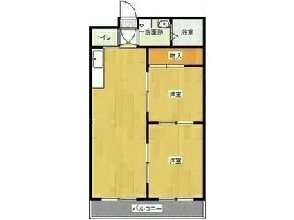 サンライフ今渡(2LDK/5階)の間取り写真