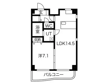 MJ春岡(1LDK/6階)の間取り写真