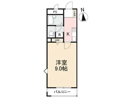 フィネス今里(1K/3階)の間取り写真