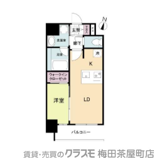 D.CLAREST本庄東FJRE(1LDK/7階)の間取り写真