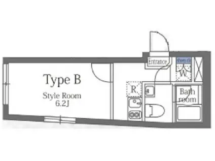 ラフィーネ音羽(1K/1階)の間取り写真