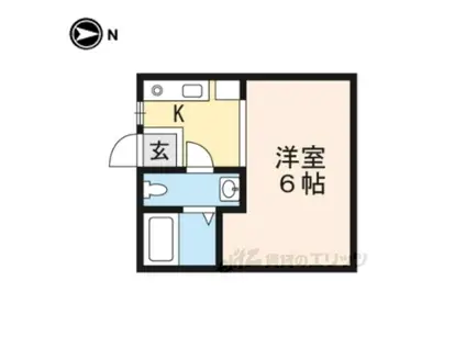 アルティ西野山(1K/1階)の間取り写真