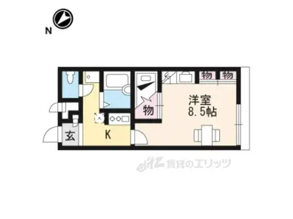 レオパレス城南(1K/1階)の間取り写真