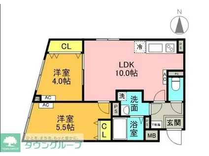 G.T.A. 中野坂上(2LDK/4階)の間取り写真