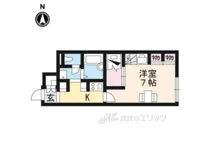 レオパレスSOUBI(1K/1階)の間取り写真