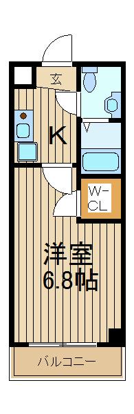 アクシーズタワー川口並木(1K/11階)の間取り写真