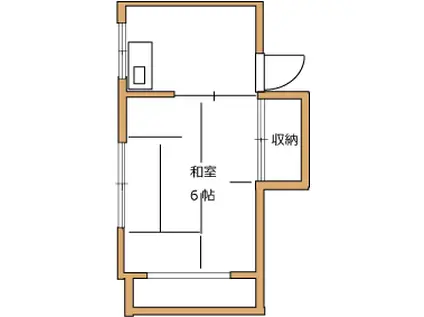 ＪＲ横須賀線 西大井駅 徒歩14分 2階建 築52年(ワンルーム/2階)の間取り写真