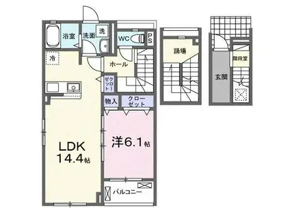ネオ レクサス I(1LDK/3階)の間取り写真