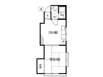 エルヴィータ新板橋(1DK/2階)の間取り写真