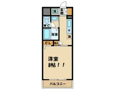 ホワイトレジデンス(1K/3階)の間取り写真