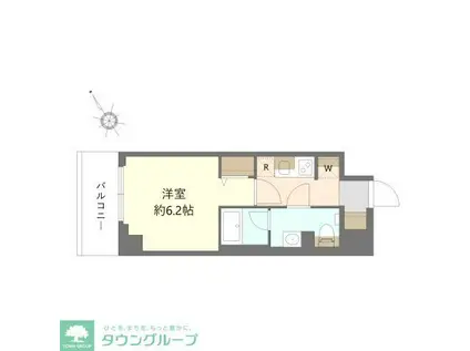 レジデンス船橋東中山(1K/2階)の間取り写真