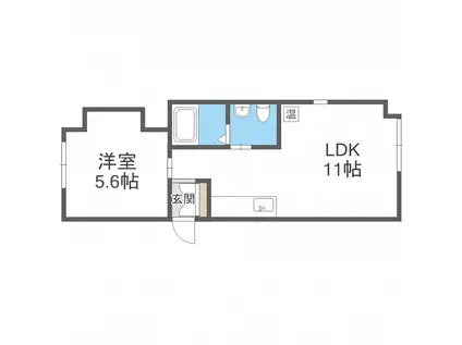 パルムドール(1LDK/3階)の間取り写真