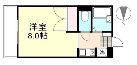 エステートナガオ(1K/2階)の間取り写真