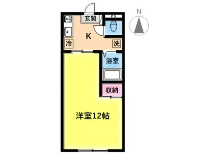 ソラーナコート(1K/1階)の間取り写真