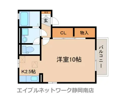 デルニエVI(1K/1階)の間取り写真