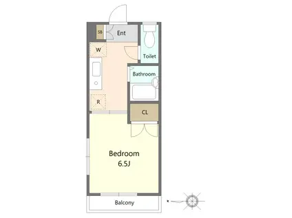 南中野アークヒルズ(1K/4階)の間取り写真