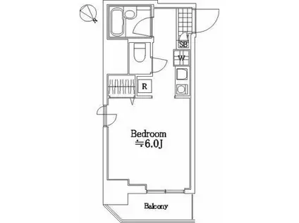 クレアシオン渋谷(ワンルーム/6階)の間取り写真