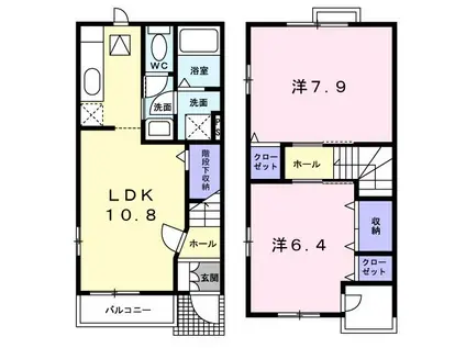 YM・ハイム(2LDK/1階)の間取り写真