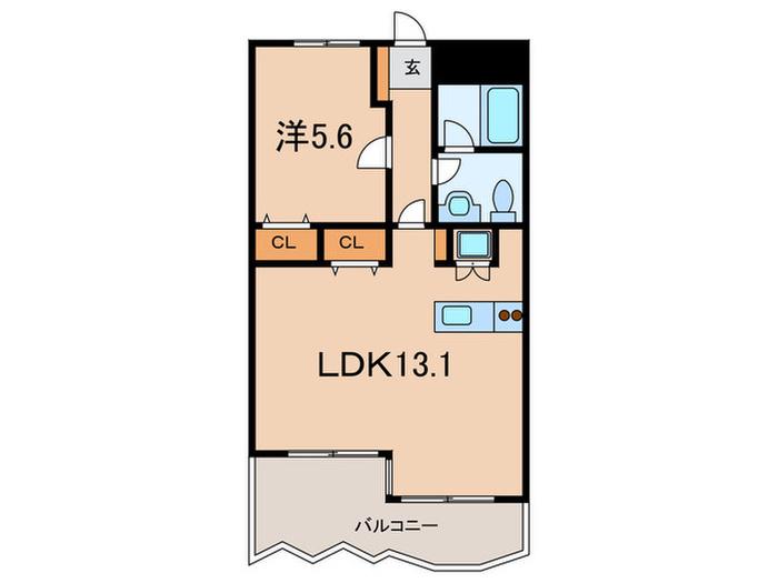 コナビレッジ(1LDK/8階)の間取り写真