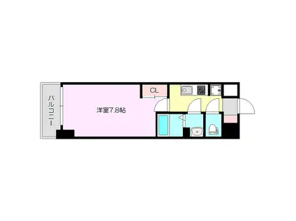 THE RESIDENCE H(1K/6階)の間取り写真