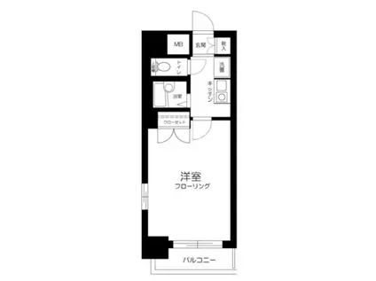 ヴェルステージ東陽町(1K/7階)の間取り写真