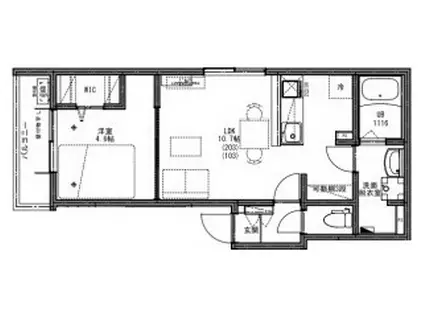 ケイアイ レジデンス 西八王子3(1LDK/2階)の間取り写真