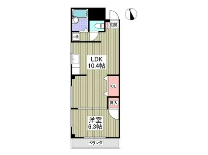 GRANDSHIPS(1LDK/3階)の間取り写真