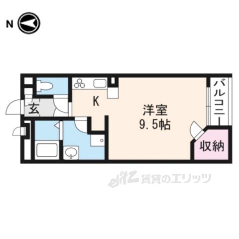 レオネクストみやこ385(1K/2階)の間取り写真