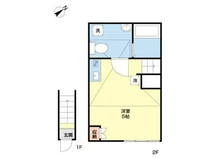 インベスト戸越公園(ワンルーム/2階)の間取り写真