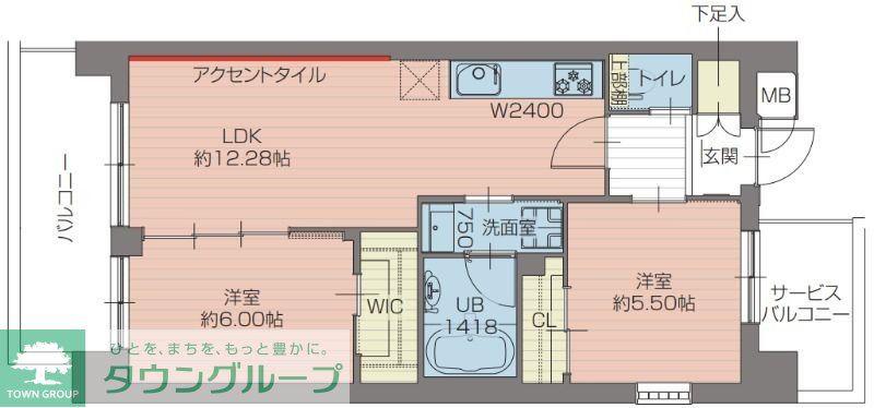 プレジオ北綾瀬ASIAN(2LDK/2階)の間取り写真