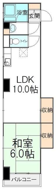 エルハイツ第4テラジマ(1LDK/3階)の間取り写真