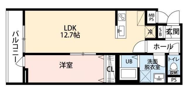 リーブルファイン大宮天沼町(1LDK/2階)の間取り写真
