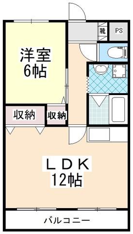 ソフィアケートヨコカワ(1LDK/2階)の間取り写真